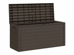 Garden Furniture Cagnes-sur-Mer Caja de almacenamiento de jardín marrón 116x44x55 cm Marru00f3n Best