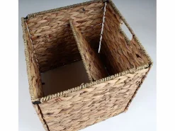 Calicosy Caja de almacenaje de jacinto de agua - 28 x 28 x 28 cm Color natural claro Hot