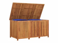 vidaxl Caja de almacenaje de jardín madera maciza acacia 150x80x75 cm Color natural claro New