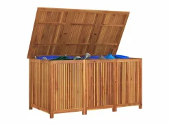 vidaxl Caja de almacenaje de jardín madera maciza acacia 150x80x75 cm Color natural claro New