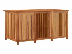 vidaxl Caja de almacenaje de jardín madera maciza acacia 150x80x75 cm Color natural claro New