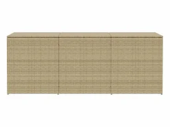 vidaxl Caja de almacenaje de jardín ratán sintético mezcla 984L Beige Hot