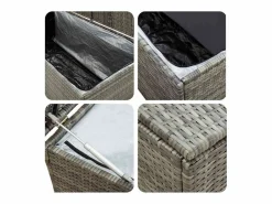 Caja de almacenaje de jardín ratán sintético 200x50x60 cm^vidaxl Hot