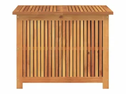 Caja de almacenaje de jardín madera maciza acacia 75x75x58 cm^vidaxl