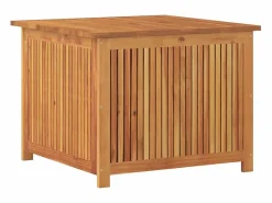 Caja de almacenaje de jardín madera maciza acacia 75x75x58 cm^vidaxl