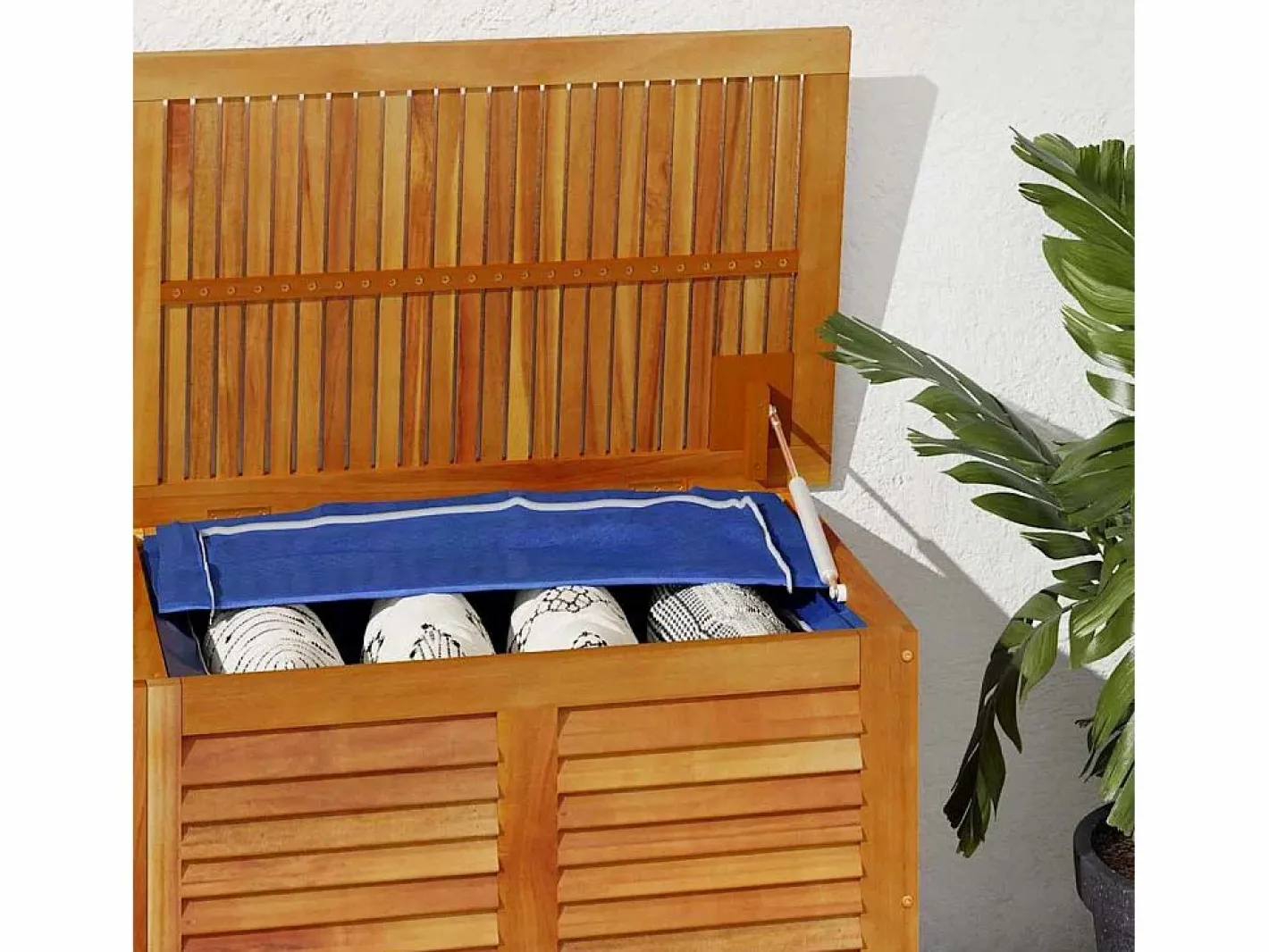 vidaxl Baúl De Jardín|Caja de almacenaje de jardín madera maciza acacia 150x50x56 cm