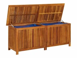 vidaxl Caja de almacenaje de jardín madera maciza acacia 150x50x58 cm Color natural claro Outlet