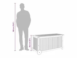 vidaxl Baúl De Jardín|Caja de almacenaje de jardín ruedas acacia maciza 113x50x58 cm
