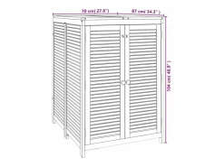 vidaxl Baúl De Jardín|Caja de almacenaje de jardín madera maciza acacia 70x87x104 cm