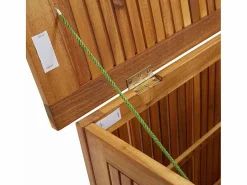 vidaxl Caja de almacenaje de jardín madera maciza acacia 90x50x58 cm Color natural claro Best
