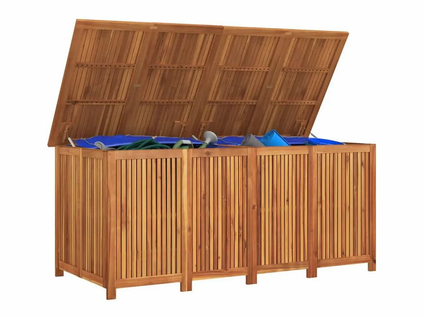 vidaxl Baúl De Jardín|Caja de almacenaje de jardín madera maciza acacia 200x80x75 cm