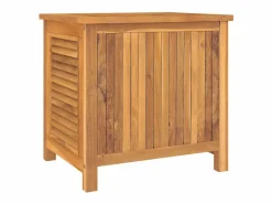 vidaxl Baúl De Jardín|Caja de almacenaje de jardín con bolsa teca maciza 60x50x58 cm