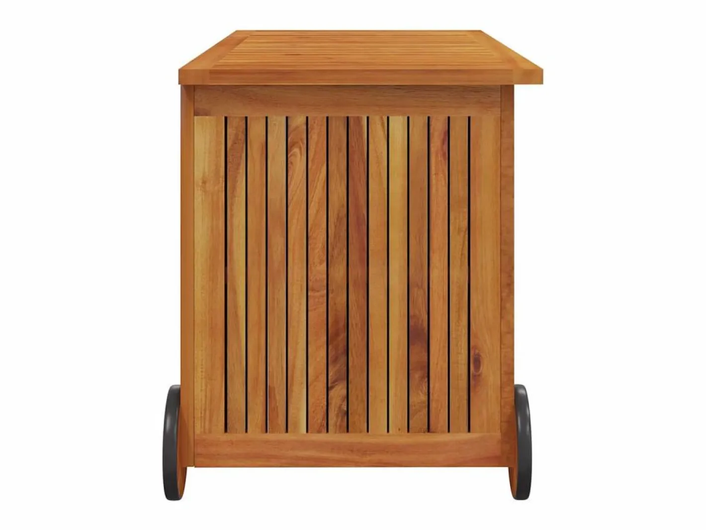 vidaxl Caja de almacenaje de jardín ruedas acacia maciza 90x50x58 cm Color natural claro Sale