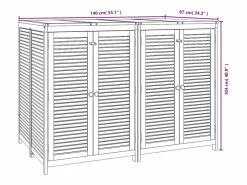 Caja de almacenaje de jardín madera maciza acacia 140x87x104 cm^vidaxl Sale