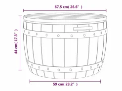 vidaxl Caja de almacenaje de jardín 3 en 1 polipropileno marrón claro Marru00f3n New