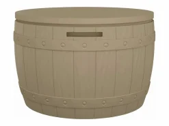 vidaxl Caja de almacenaje de jardín 3 en 1 polipropileno marrón claro Marru00f3n New