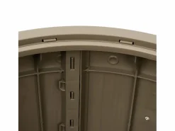 vidaxl Caja de almacenaje de jardín 3 en 1 polipropileno marrón claro Marru00f3n New