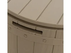 vidaxl Caja de almacenaje de jardín 3 en 1 polipropileno marrón claro Marru00f3n New