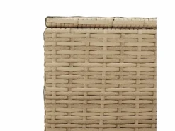 vidaxl Caja de almacenaje de jardín ratán sintético mezcla 469L Beige New