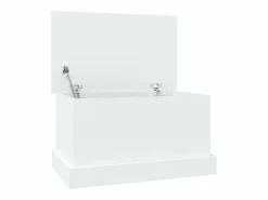 Caja de almacenaje de madera de ingeniería blanca 50x30x28 cm^vidaxl Discount