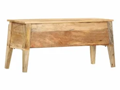 Caja de almacenaje de madera maciza de mango 99x35x48 cm^vidaxl Outlet