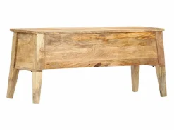 Caja de almacenaje de madera maciza de mango 99x35x48 cm^vidaxl Outlet