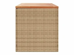 vidaxl Baúl De Jardín|Caja de almacenaje jardín madera acacia ratán beige 220x50x54cm