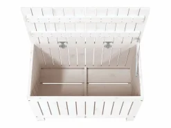 vidaxl Caja de almacenaje jardín madera de pino 76x42,5x54 cm Blanco