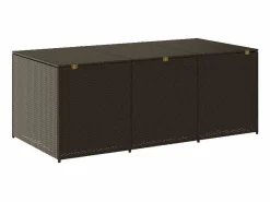 vidaxl Baúl De Jardín|Caja de almacenaje jardín ratán sintético marrón 180x90x70 cm