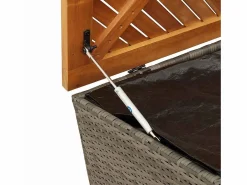 vidaxl Baúl De Jardín|Caja de almacenaje jardín madera acacia ratán 220x50x54cm