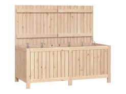 Caja de almacenaje jardín madera maciza de pino 147x68x64 cm ES119892 Marru00f3n Sale