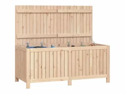 Caja de almacenaje jardín madera maciza de pino 147x68x64 cm ES119892 Marru00f3n Sale