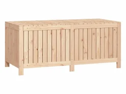 Caja de almacenaje jardín madera maciza de pino 147x68x64 cm ES119892 Marru00f3n Sale