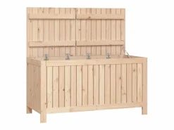 Caja de almacenaje jardín madera maciza de pino 121x55x64 cm^vidaxl Outlet