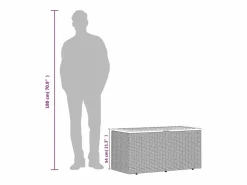 vidaxl Baúl De Jardín|Caja de almacenaje jardín madera acacia ratán 110x50x54cm