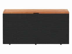 vidaxl Baúl De Jardín|Caja de almacenaje jardín madera acacia ratán 110x50x54cm