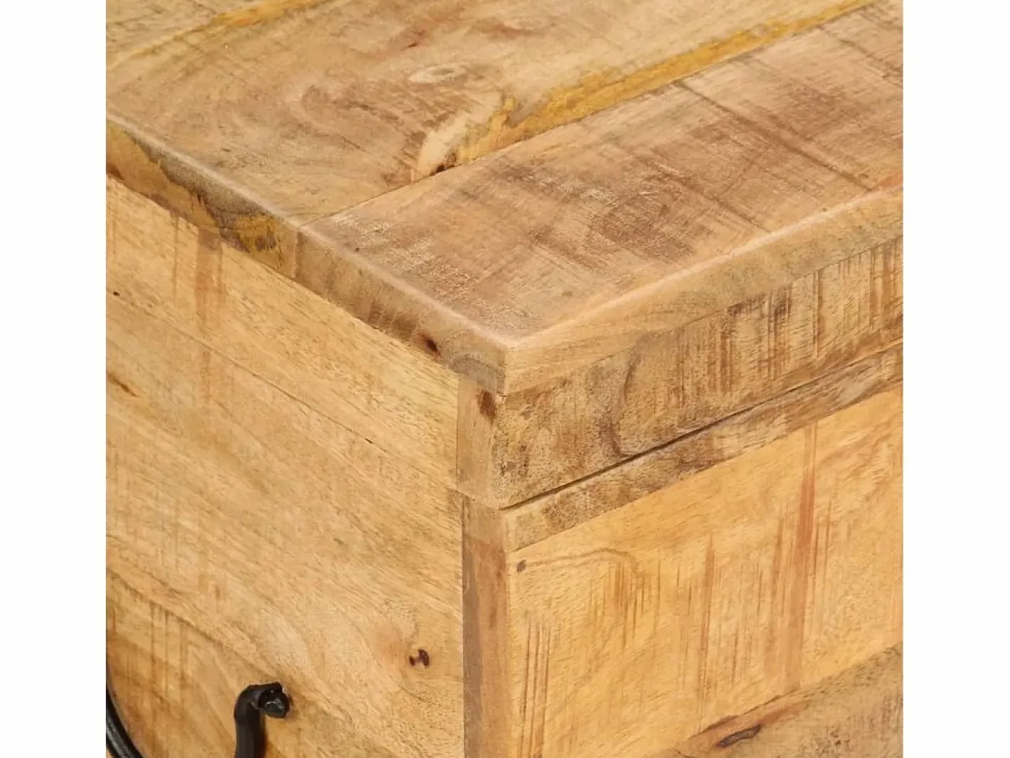 Caja de almacenaje madera maciza de mango 39x28x31 cm ES507001^ Clearance