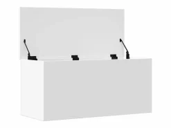vidaxl Baúl Y Arcón|Caja de almacenaje madera de ingeniería blanca 100x42x46 cm