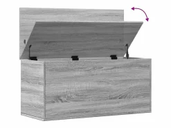 vidaxl Caja de almacenaje madera ingeniería Sonoma 100x42x46 cm Gris Hot