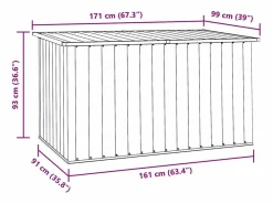 vidaxl Baúl De Jardín|Caja de almacenaje para jardín 171x99x93 cm