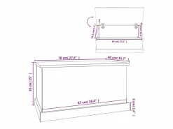 vidaxl Caja de almacenaje roble Sonoma 70x40x38 cm madera de ingeniería Color natural claro Sale