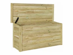 Caja de almacenaje 44x119x57 cm Madera de pino impregnada Marru00f3n New