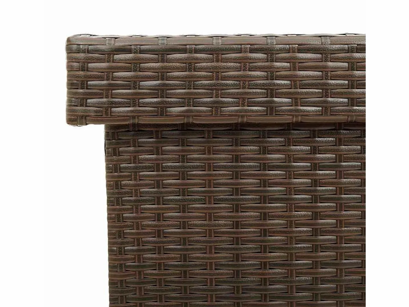 Armario De Jardín|Caja de almacenamiento de jardín con ruedas, marrón, 160x55x75 cm, resina trenzada