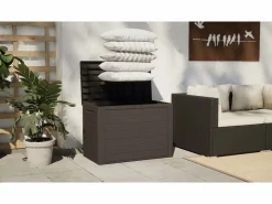 vidaxl Caja de almacenamiento de jardín 116x44x55 cm Gris antracita