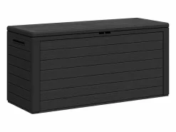 vidaxl Caja de almacenamiento de jardín 116x44x55 cm Gris antracita