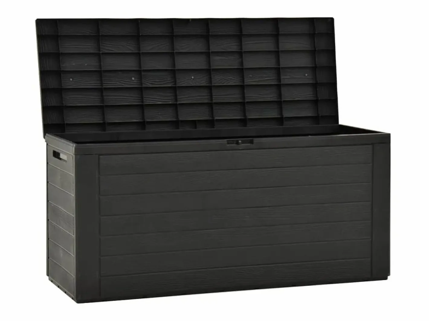 vidaxl Caja de almacenamiento de jardín 116x44x55 cm Gris antracita