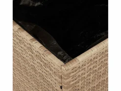 Caja de almacenamiento de jardín hecha de resina tejida y madera de acacia^