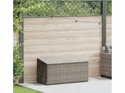 Caja de almacenamiento de jardín 110x50x58 cm resina tejida^ New