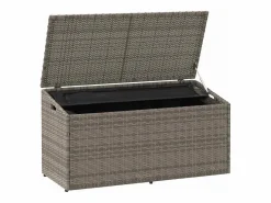 Caja de almacenamiento de jardín 110x50x58 cm resina tejida^ New