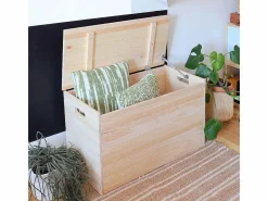 Astigarraga Caja de almacenamiento de pino en bruto 135 litros Beige Clearance